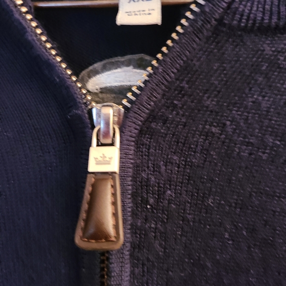 Peter Millar Navy Merino Wool Quarter Zip Sweater in Size XXL - Picture 5 of 8